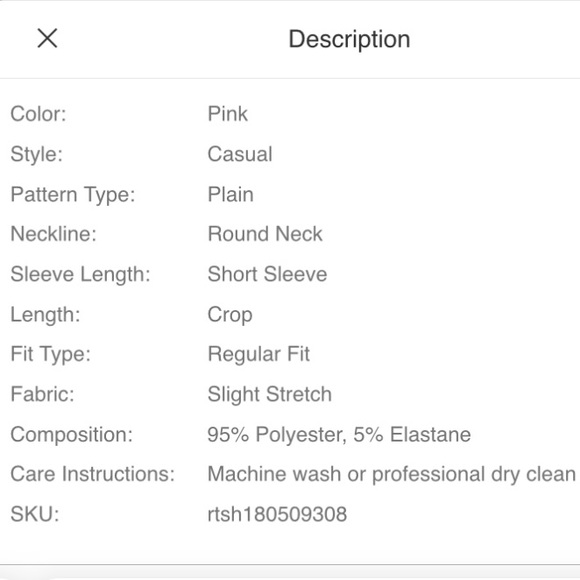 ROMWE Women’s Short-Sleeve Baseball Pattern Cropped Shirt - pink & black, size L - Picture 7 of 7